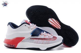 Meilleures Nike KD VII 7 "July 4Th" Blanc Rouge (653996-146)