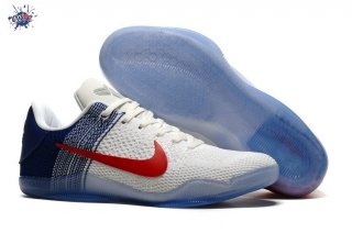 Meilleures Nike Zoom Kobe 11 Elite Blanc Bleu Rouge